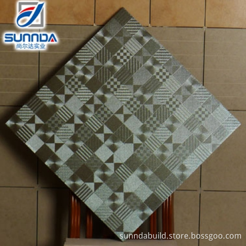600x600 hot sales metal finish floor tiles,with crossed grid form tiles,glazed porcelain floor tile